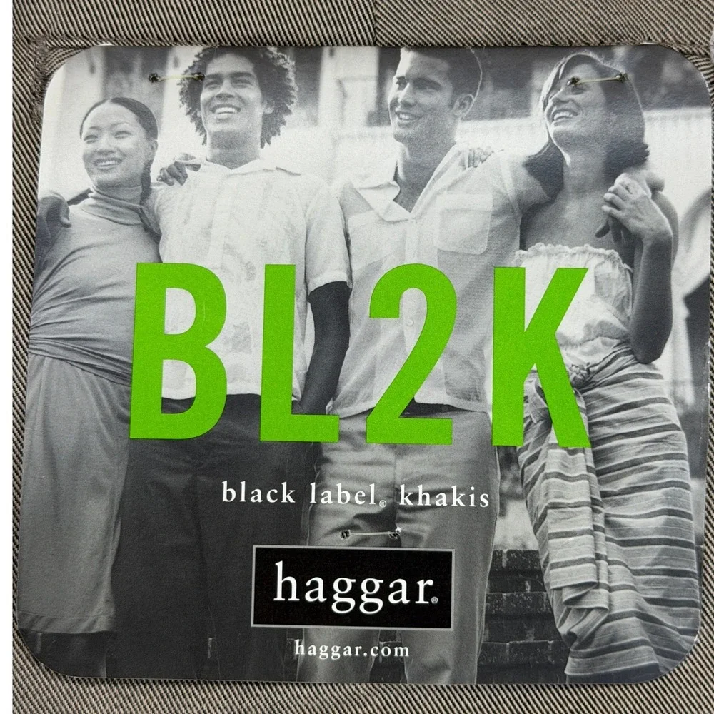 Haggar Black Label‎ BL2K Khakis Mens 40x32 Toffee Pleated Classic Fit Pants NEW